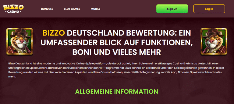 Bizzo Casino Login