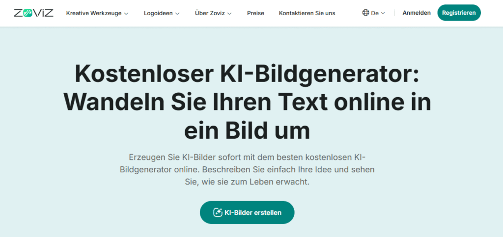 Kostenloser KI-Bildgenerator mit Zoviz
